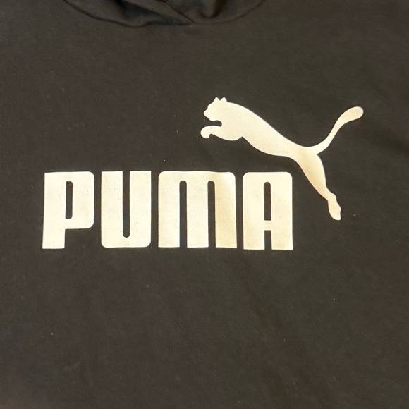 Puma Women's Black Hoodie with White Logo and Patterned Sleeves
#1196 - Picture 4 of 10